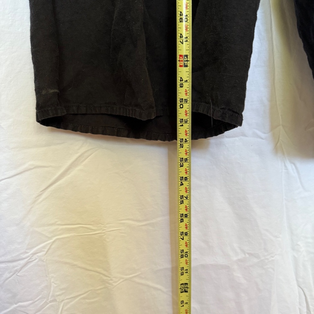 Elegant Black Jumpsuit FLAX with 2 Large Pockets - Picture 5 of 9